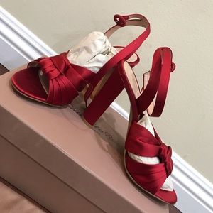 Gianvito Rossi Satin Bow Sandals